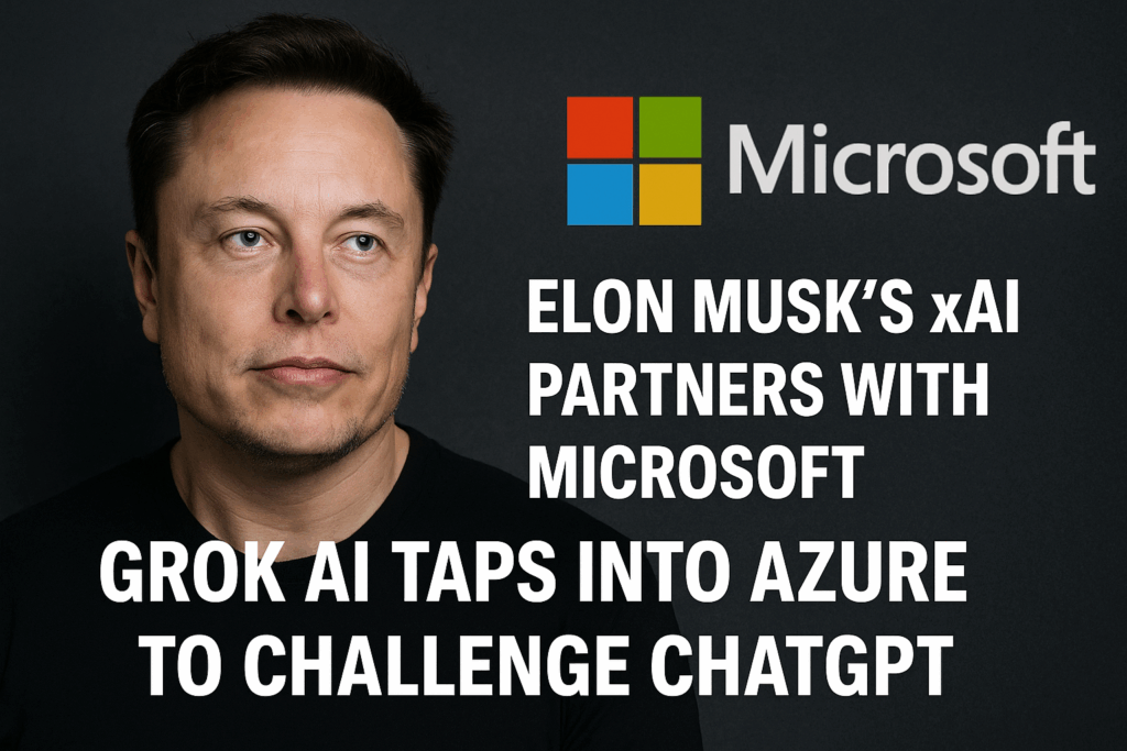 Elon Musk’s xAI Partners with Microsoft Grok AI Taps Into Azure to Challenge ChatGPT