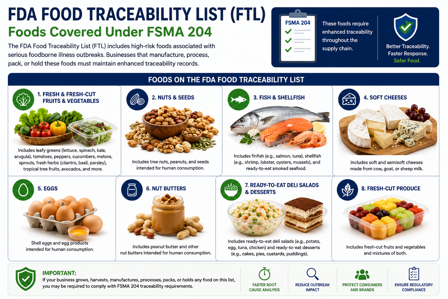 FSMA 204 Food Traceability List — Covered Foods