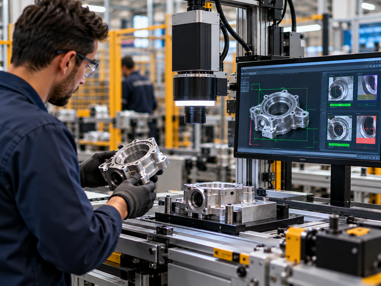 Optical measurement evaluating complex component geometry