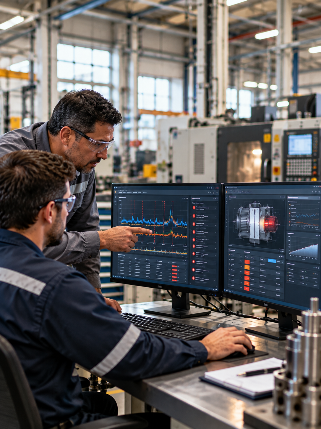 Models trained on historical maintenance records and past failures