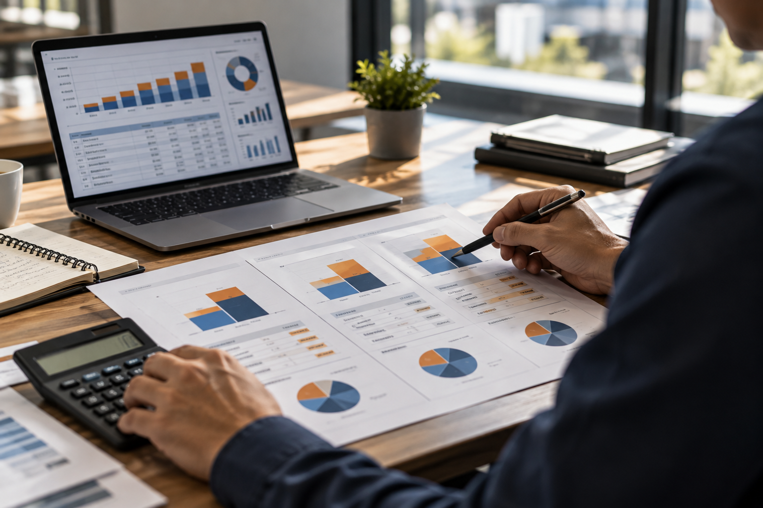 Finance and operations reviewing warehouse system costs against a three-year horizon