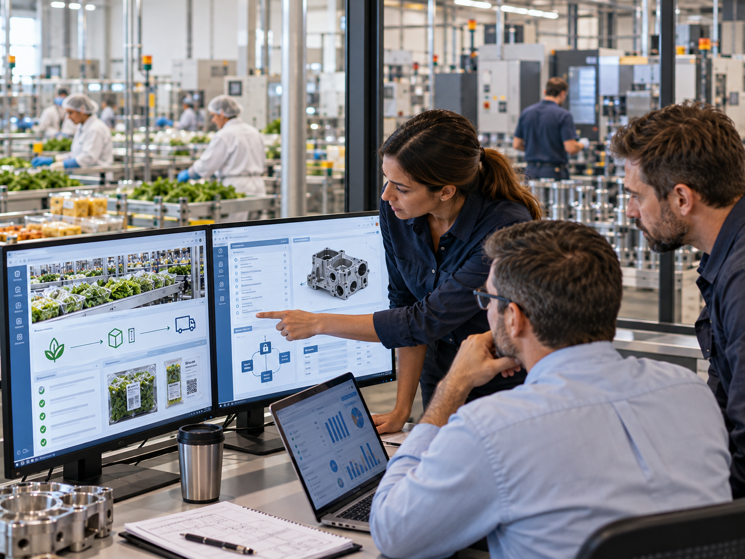 Lot traceability configuration inside a food processing ERP
