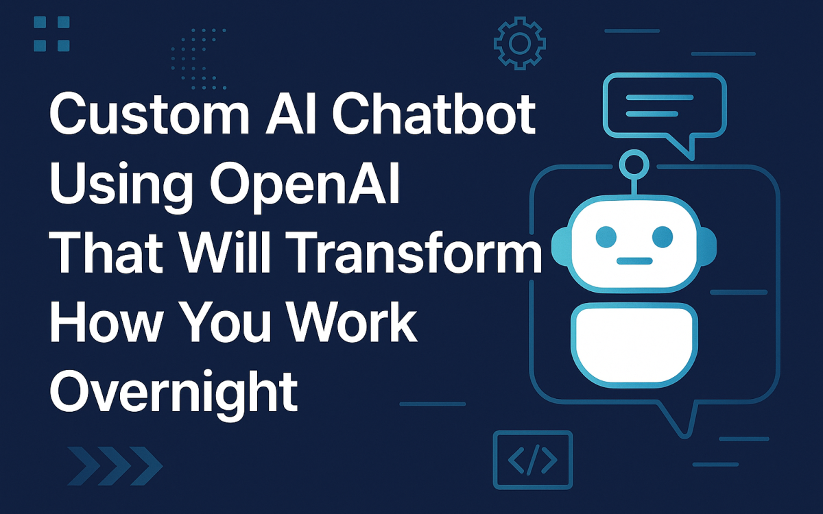 custom AI chatbot using OpenAI
